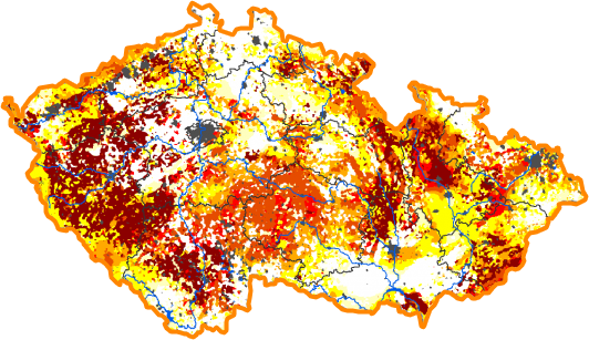 Intenzita sucha - 21. červenec 2013