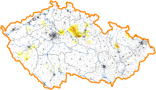 Intenzita sucha - 22. únor 2015