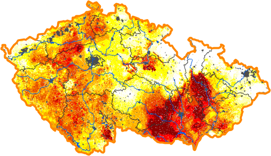 Intenzita sucha - 11. červen 2017