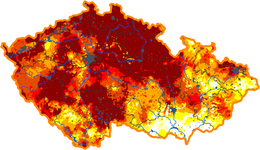 Intenzita sucha - 21. říjen 2018