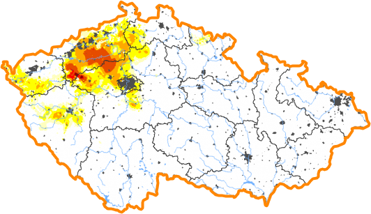 Intenzita sucha - 12. červenec 2020