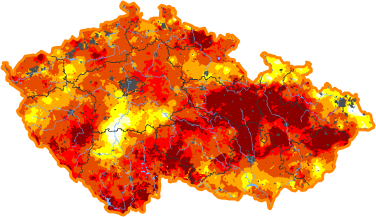 Intenzita sucha - 16. červenec 2023