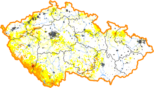 Intenzita sucha - 15. říjen 2023