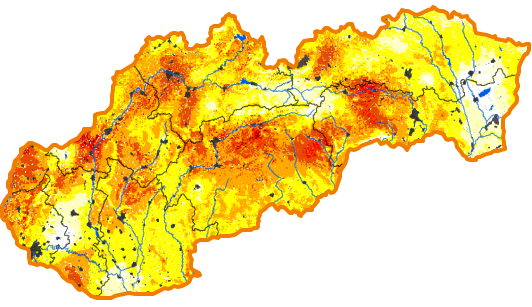 Intenzita sucha - 6. august 2017