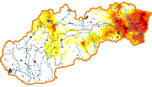 Intenzita sucha - 23. september 2018