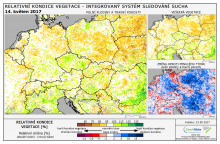 Dopady na vegetaci - Evropa - 14. květen 2017