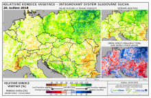 Dopady na vegetaci - Evropa - 20. květen 2018