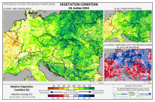 Dopady na vegetaci - Evropa - 4. květen 2024