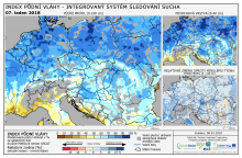 Index půdní vláhy - Evropa - 7. leden 2018