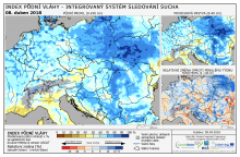 Index půdní vláhy - Evropa - 8. duben 2018