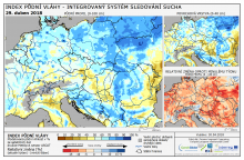 Index půdní vláhy - Evropa - 29. duben 2018