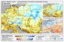 Index půdní vláhy - Evropa - 28. říjen 2018