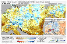 Index půdní vláhy - Evropa - 15. září 2019