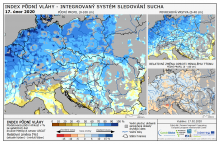 Index půdní vláhy - Evropa - 16. únor 2020