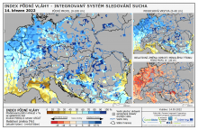 Index půdní vláhy - Evropa - 13. březen 2022