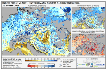 Index půdní vláhy - Evropa - 20. březen 2022