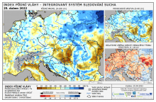 Index půdní vláhy - Evropa - 24. duben 2022