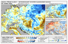 Index půdní vláhy - Evropa - 1. květen 2022