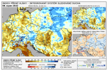 Index půdní vláhy - Evropa - 7. srpen 2022