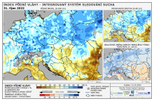 Index půdní vláhy - Evropa - 30. říjen 2022