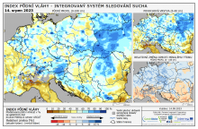 Index půdní vláhy - Evropa - 13. srpen 2023