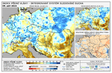 Index půdní vláhy - Evropa - 8. září 2024