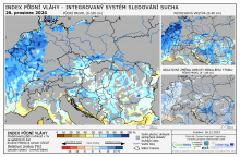 Index půdní vláhy - Evropa - 26. prosinec 2024